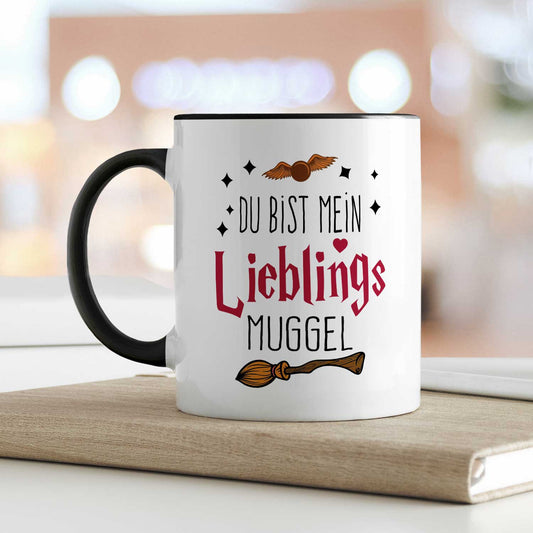 Bedruckte Tasse mit Spruch - Du bist mein Lieblingsmuggel