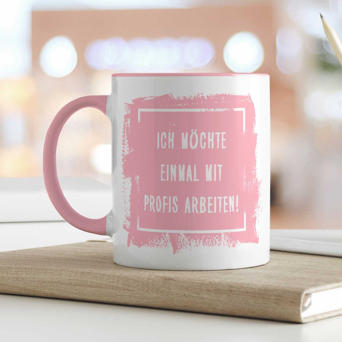 Bedruckte Tasse mit Spruch - "Ich möchte einmal mit Profis arbeiten!"