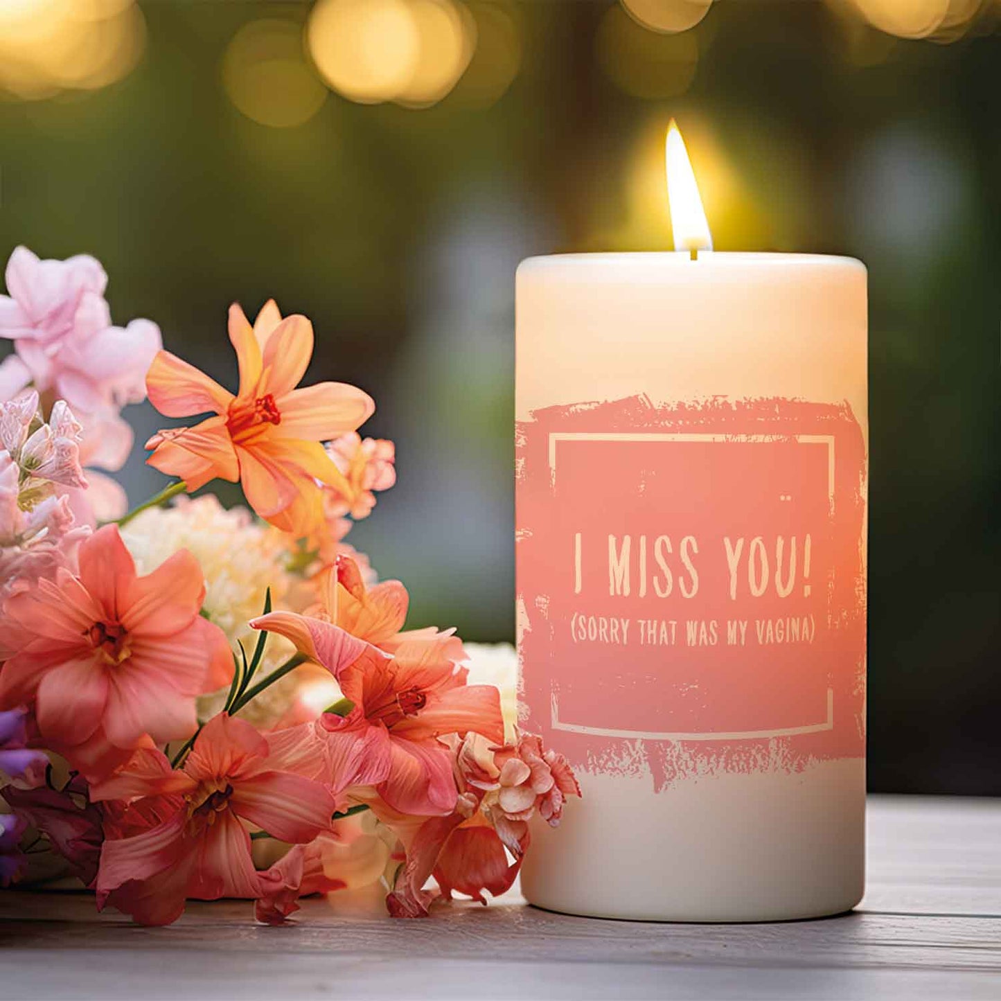 Kleine Kerze mit Spruch "I Miss You"