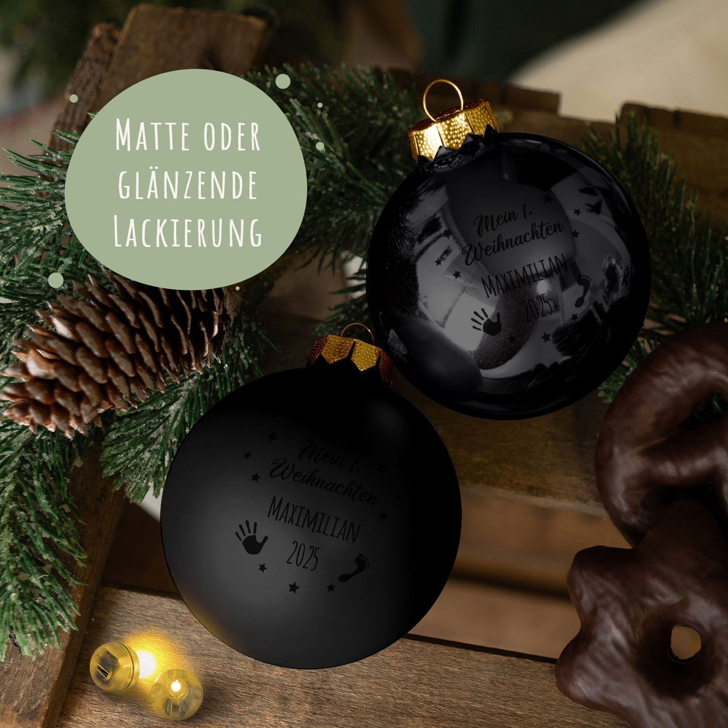 Gravierte Weihnachtskugel - Mein erstes Weihnachten