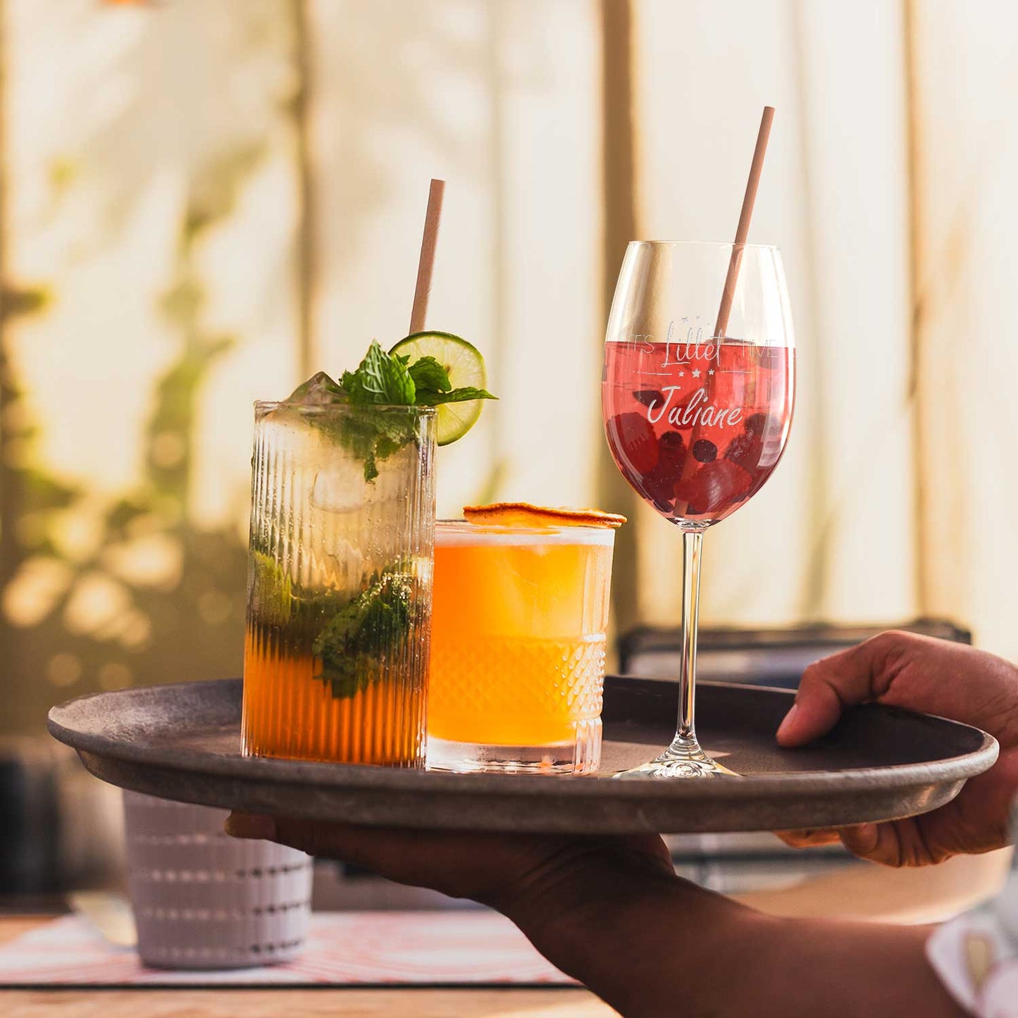 Leonardo Weinglas mit Gravur - "It's Lillet Time V2" mit Wunschname