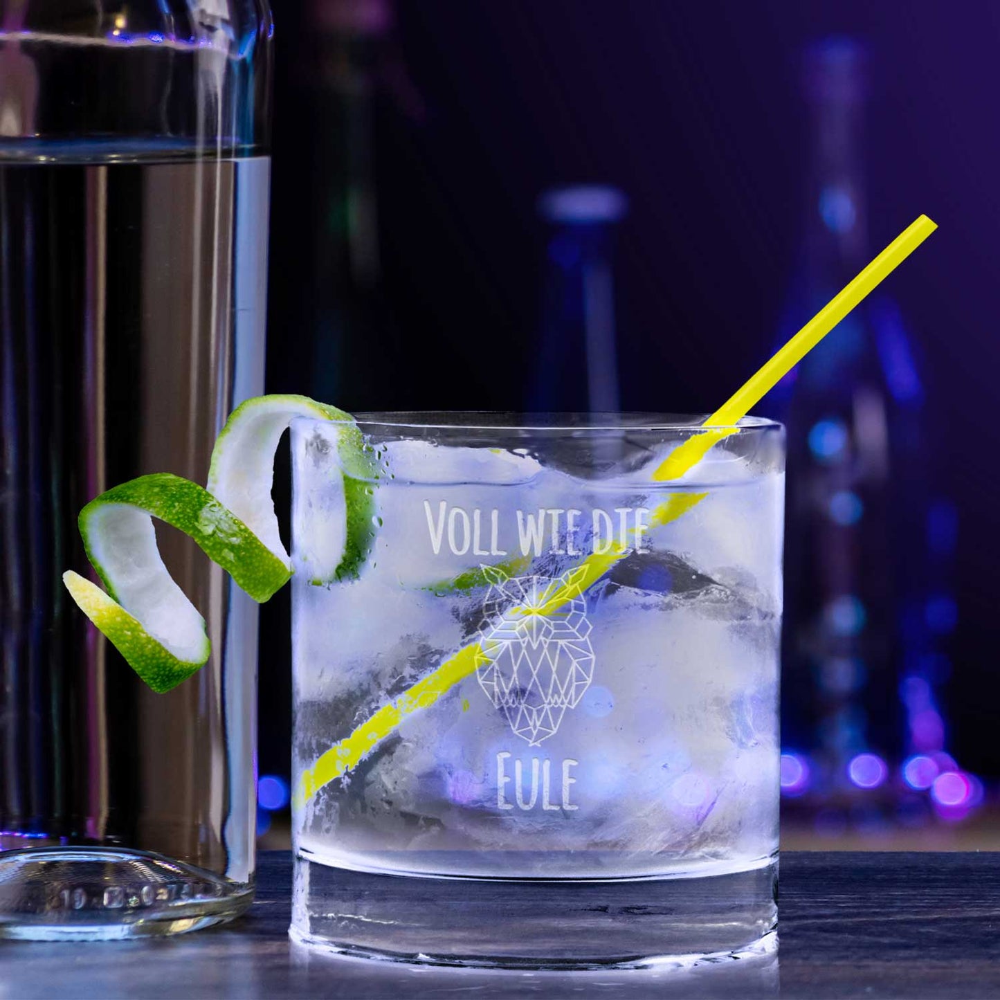 2er Set Montana GIN-Gläser "Voll wie die Eule + Vorsicht Wild!"