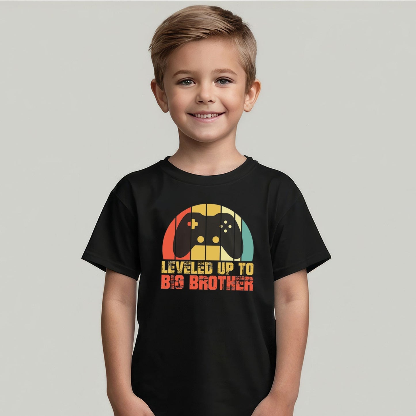 Bedrucktes T-Shirt für Kinder - Leveled up Brother