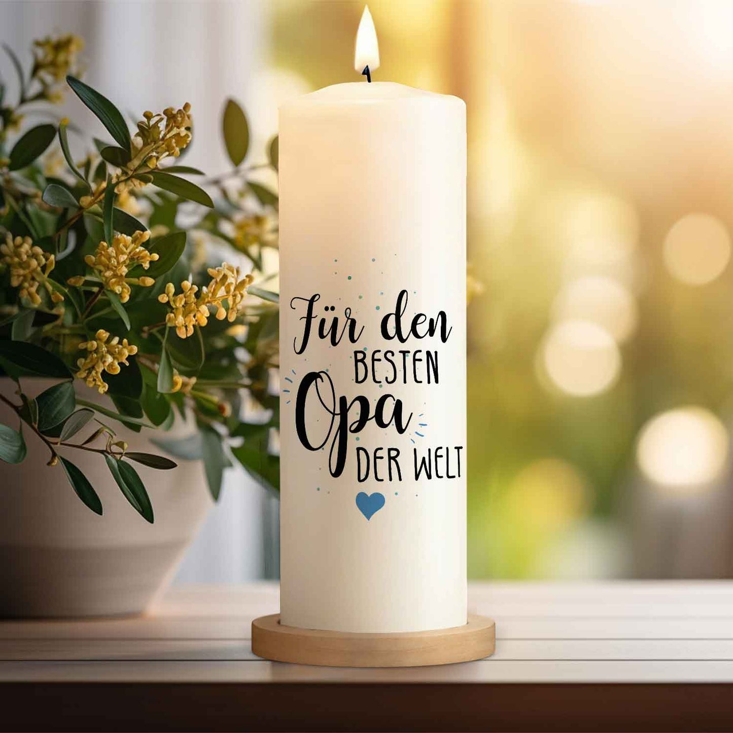 Große Kerze "Für die beste Oma / den besten Opa der Welt"