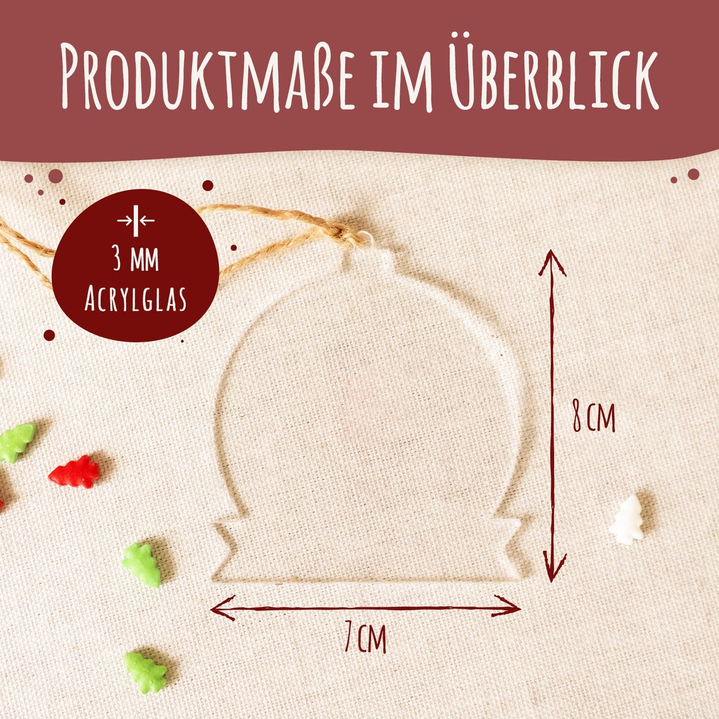 Christbaumschmuck aus Acryl - Foto - Weihnachtsanhänger