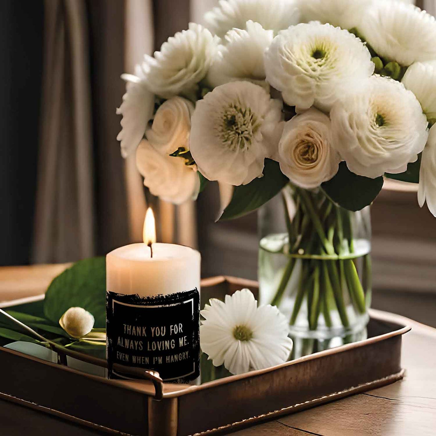 Kleine Kerze mit Spruch "Thank You for always Loving Me"