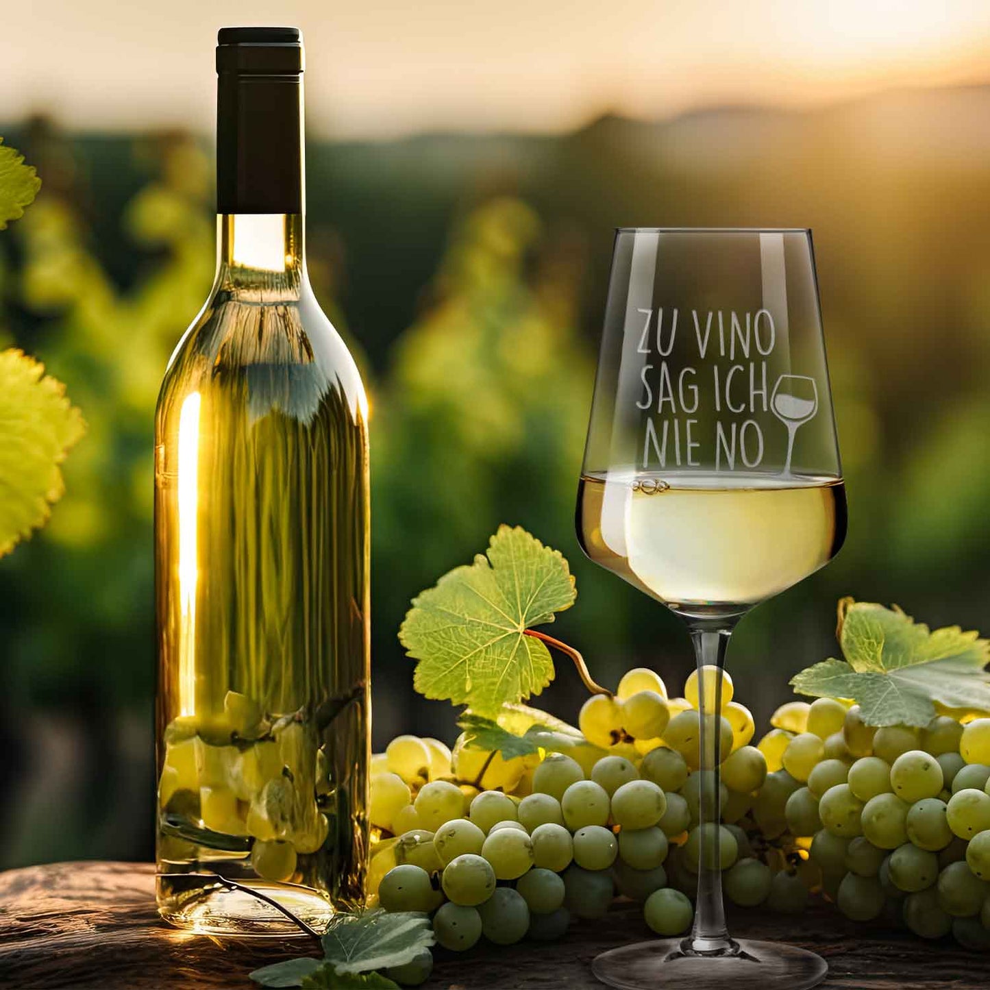 Leonardo Weinglas mit Gravur "Zu Vino sag ich nie no"