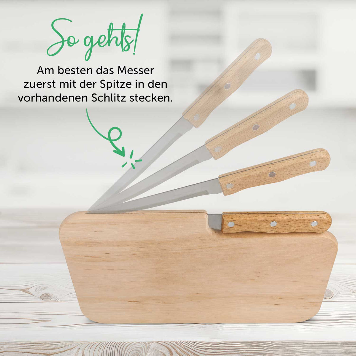 Frühstücksbrettchen mit Gravur - Inklusive Messer - Personalisiert mit Namen