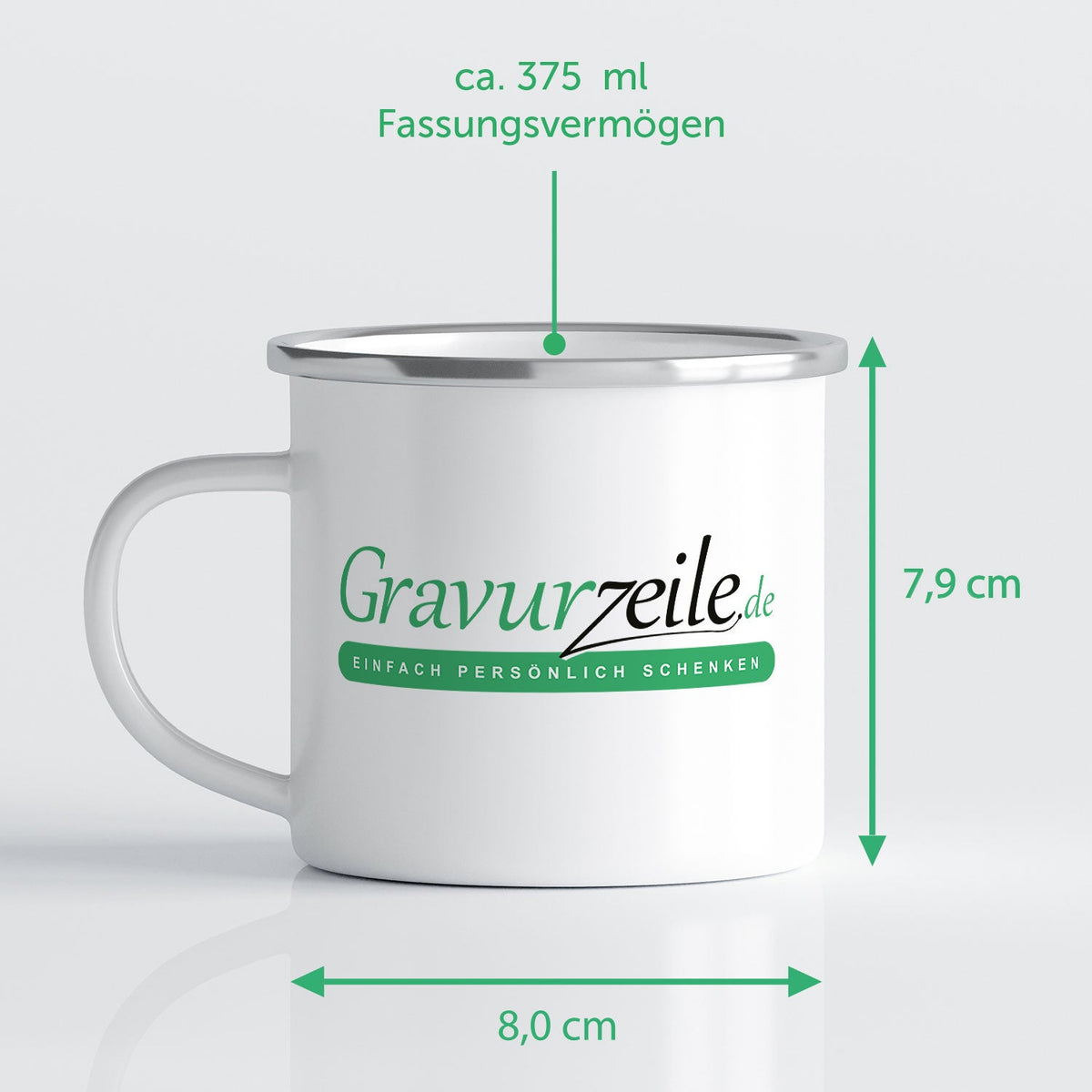 Emaille Tasse für Kinder - Tiere - Personalisiert mit Namen