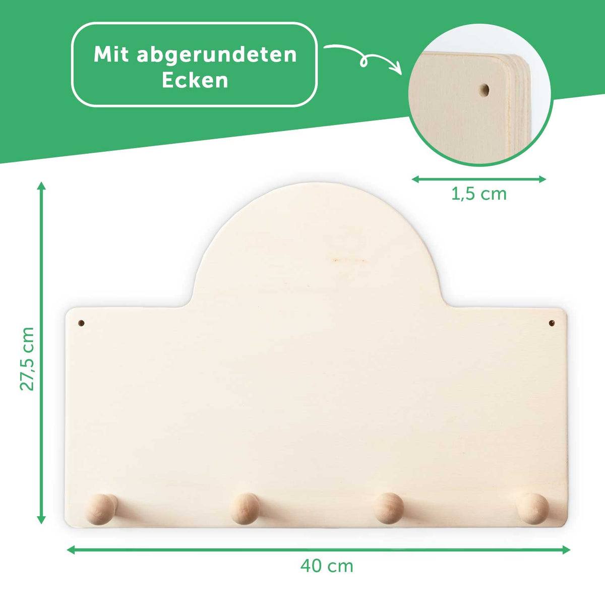 Personalisierte Garderobe fürs Kinderzimmer - Bären & Bienen