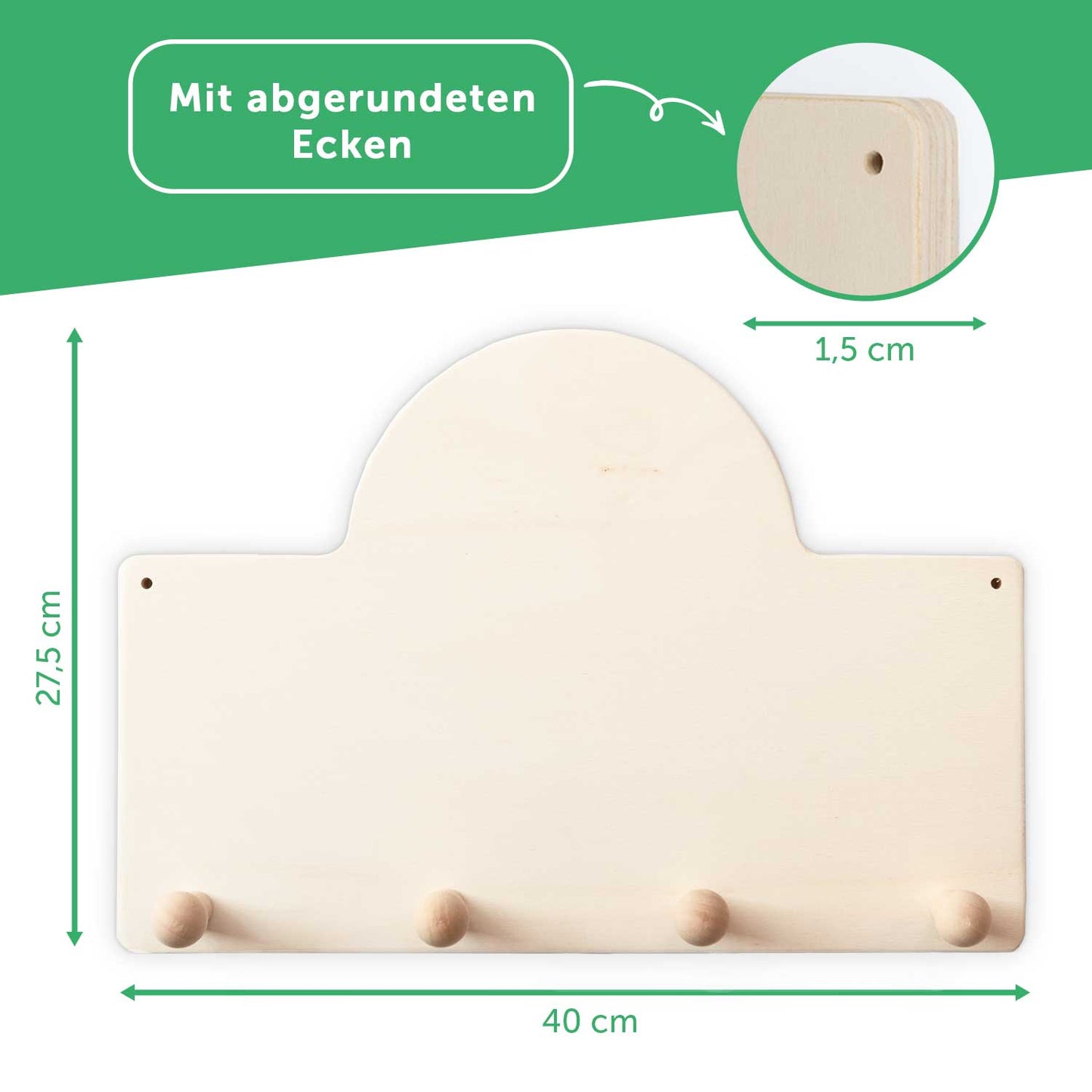 Personalisierte Garderobe fürs Kinderzimmer - See