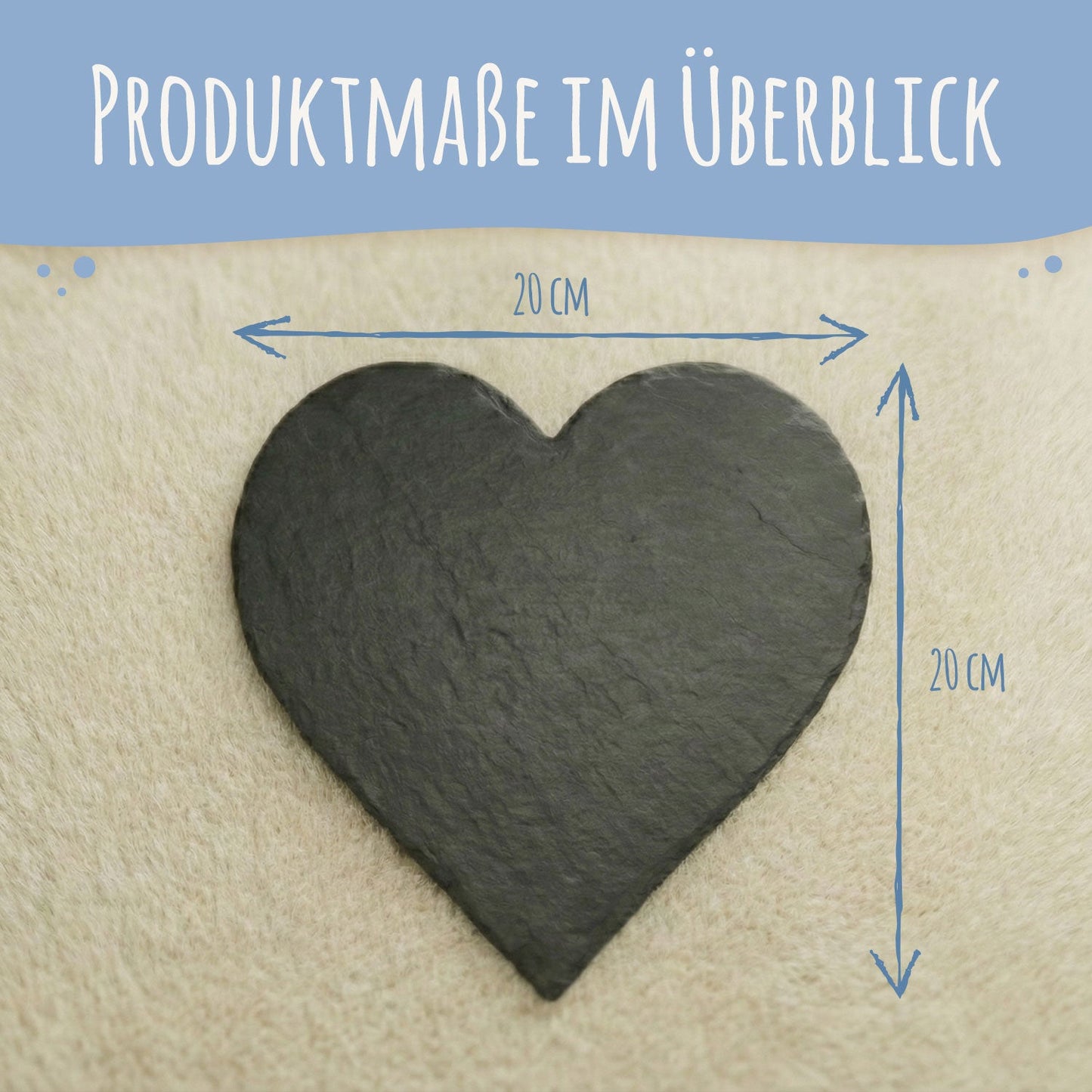 Bedrucktes Schieferherz - Tierfoto - Personalisiertes Geschenk