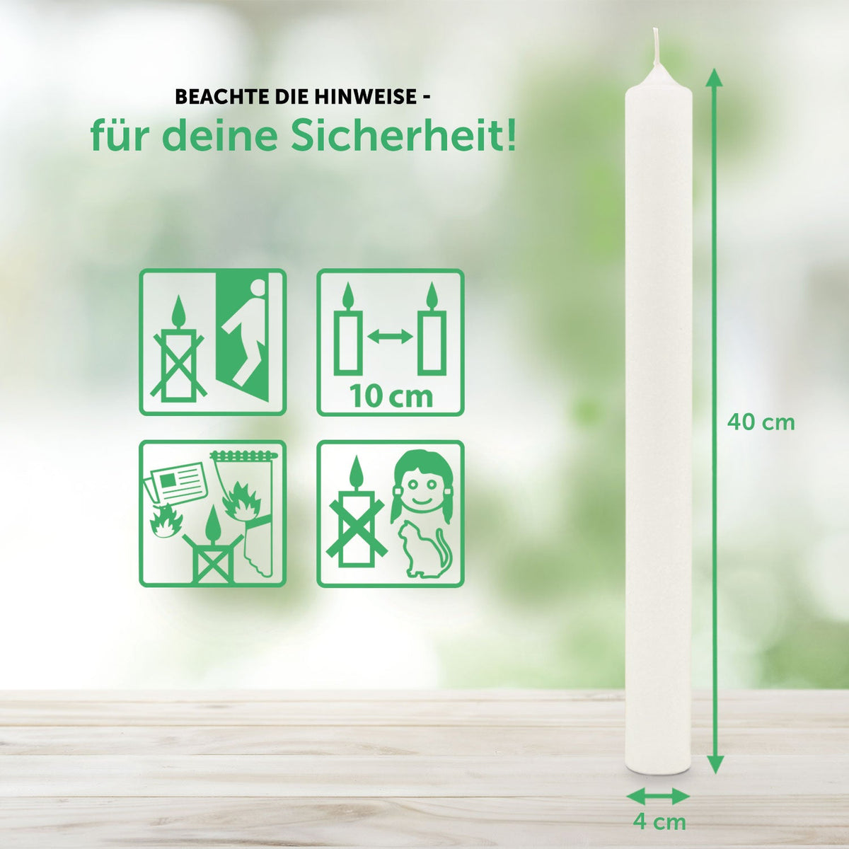 Stabkerze "Regenbogen Pastell"- Kommunion Kerze mit Namen & Datum