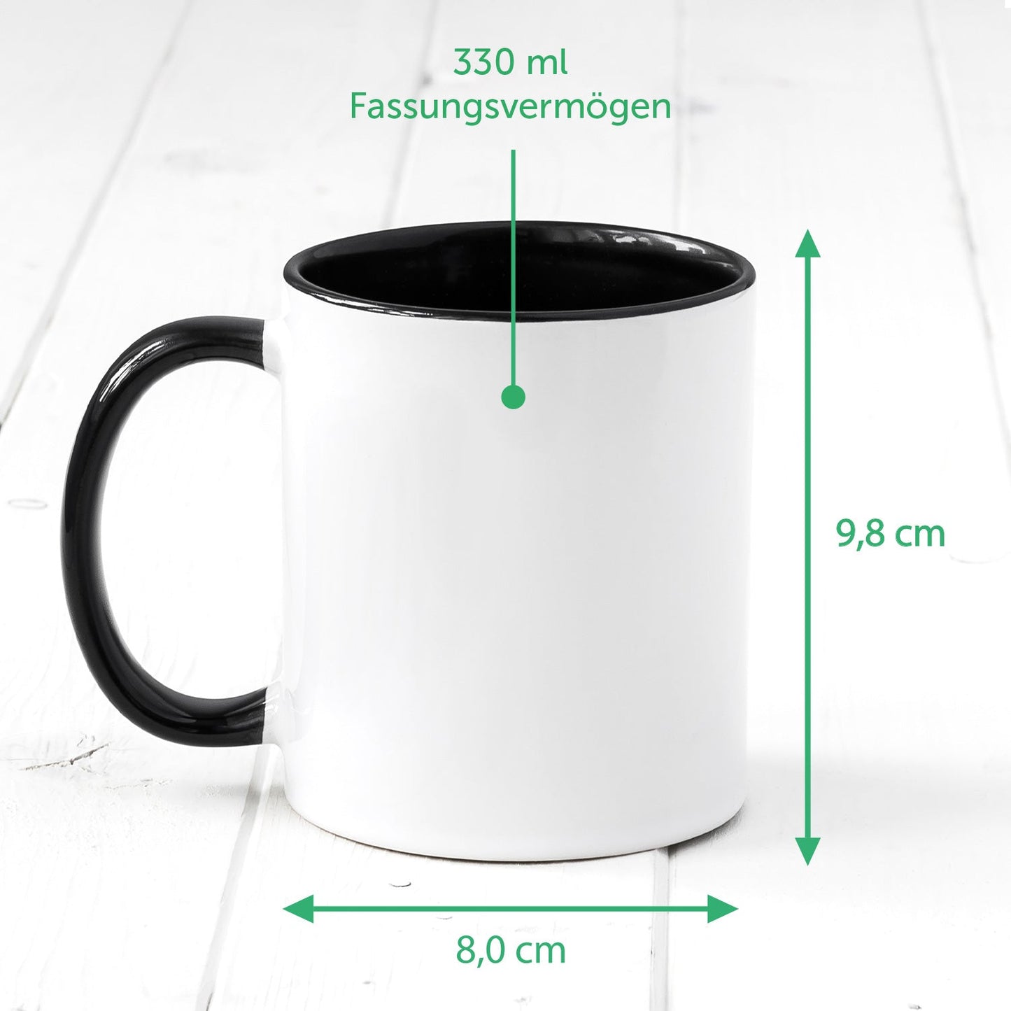 Bedruckte Tasse mit Konfiguration - Hochzeitsauto mit eigenem Brautpaar