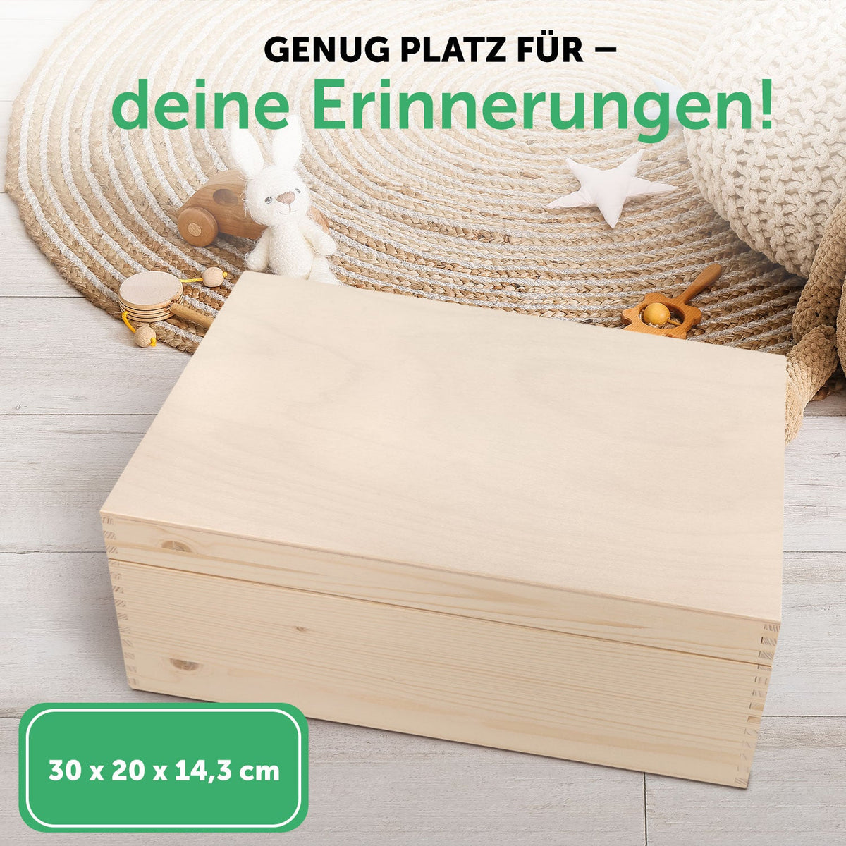 Bedruckte Erinnerungskiste zur Kommunion & Konfirmation - Taube Gold