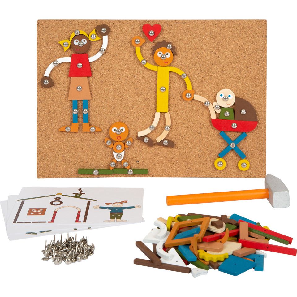 Small Foot Personalisierbares Hammer-Steckspiel – Klassisches Klopfspiel  ab 3 Jahre