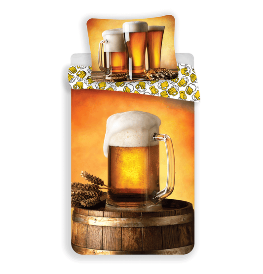 Bier Bettwäsche - 140x200 cm weiche Baumwolle Kissen und Decke