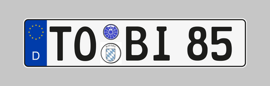 1x4 Fliese/Tile Nummernschild "personalisierbar"