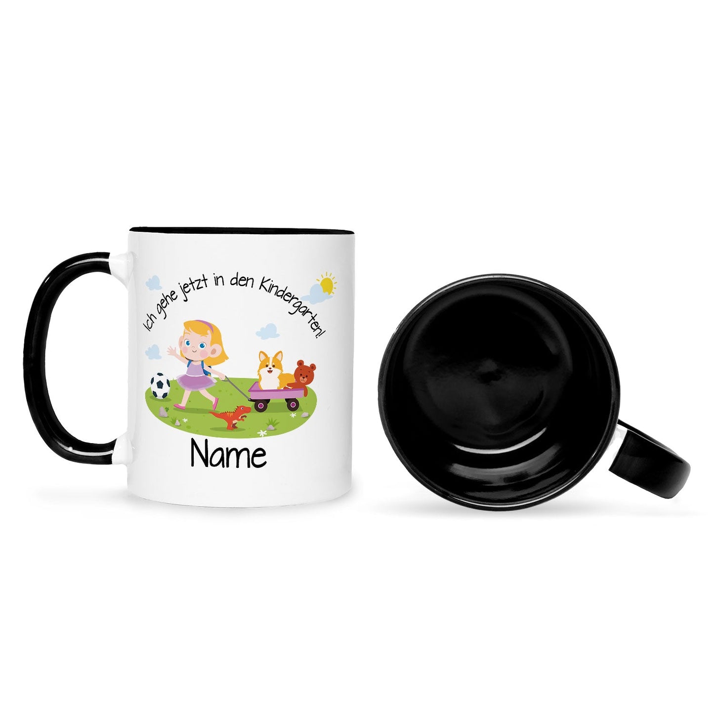 Bedruckte Tasse mit Motiv Ich gehe jetzt in den Kindergarten für Jungen & Mädchen