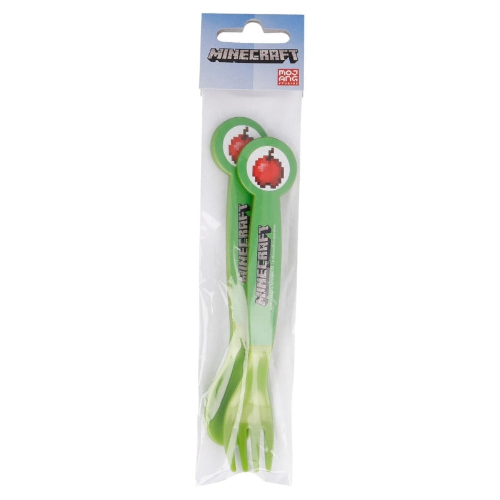 Minecraft Plastik Besteck Set - 2 Teile