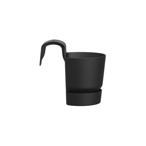 elho Greenville Easy Hanger 19.5 - Blumentopf für Balkon - 100% recyceltem Plastik - Ø 19.5 x H 23.7 cm - Schwarz/Living Schwarz