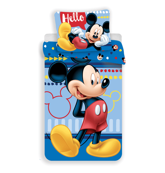 Micky Maus Bettwäsche - 140x200 cm weiche Baumwolle Kissen und Decke
