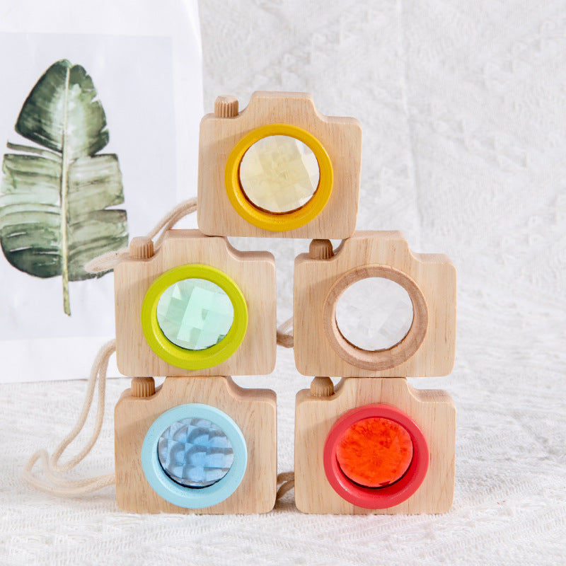 Hölzerne Mini Kamera für Kinder - Lernspielzeug & kreatives Geschenk