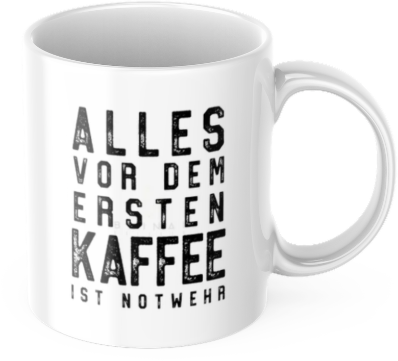 Lustige Tasse "Alles vor dem ersten Kaffee ist Notwehr" Frühstück Morgen Arbeit Kaffee Büro Geschenk