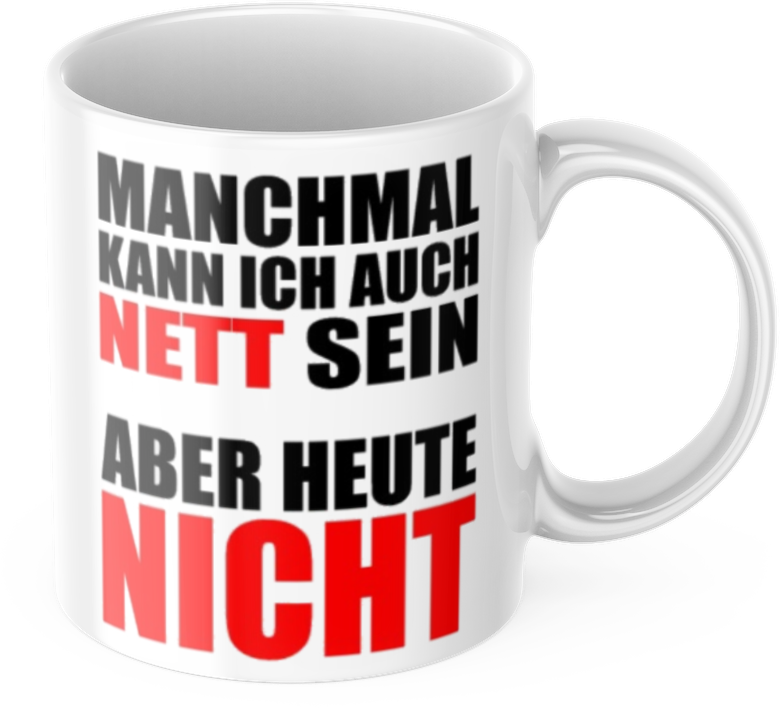 Lustige Kaffeetasse "Manchmal kann ich auch nett sein" Frühstück Morgen Arbeit Tasse Büro Geschenk
