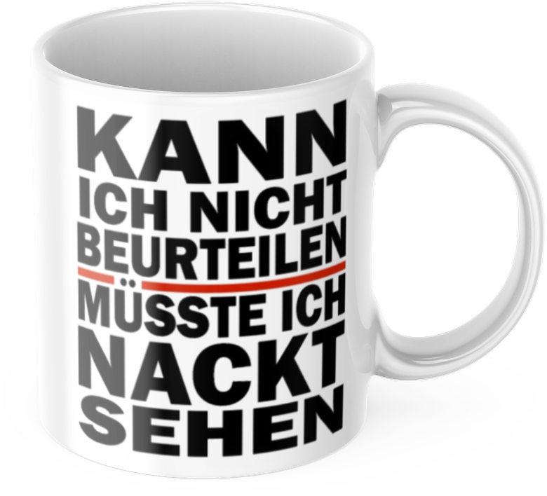 Lustige Kaffeetasse "Kann ich nicht beurteilen müsste ich nackt sehen" Männer Vatertag Tasse Büro Geschenk