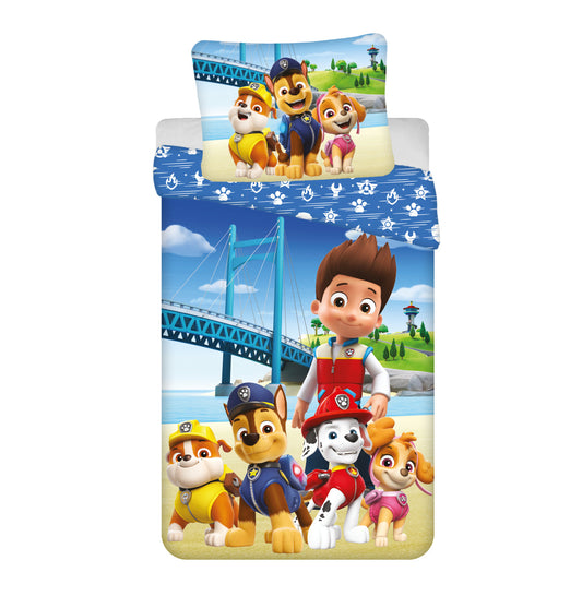Paw Patrol Bettwäsche - weiche Baumwolle 140x200 cm Kissen und Decke Einzelbett