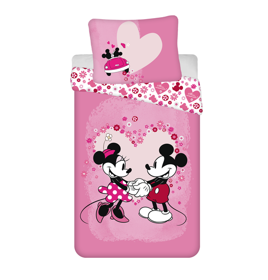 Micky & Minnie Maus Bettwäsche - 140x200 cm Kissen und Decke