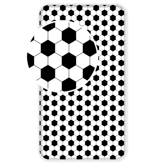 Fußball Spannbettlaken - 90x200 cm Bettbezug Einzelbett Matratzenbezug