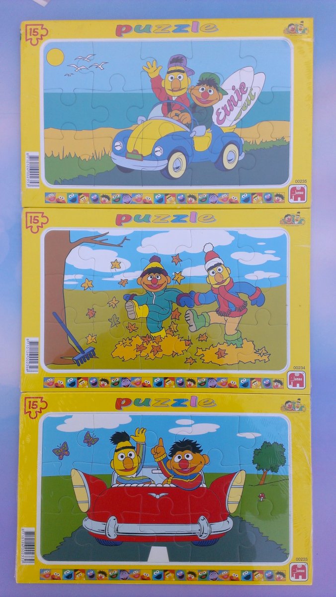 3er Set Rahmenpuzzle Sesamstraße , 10 Teile