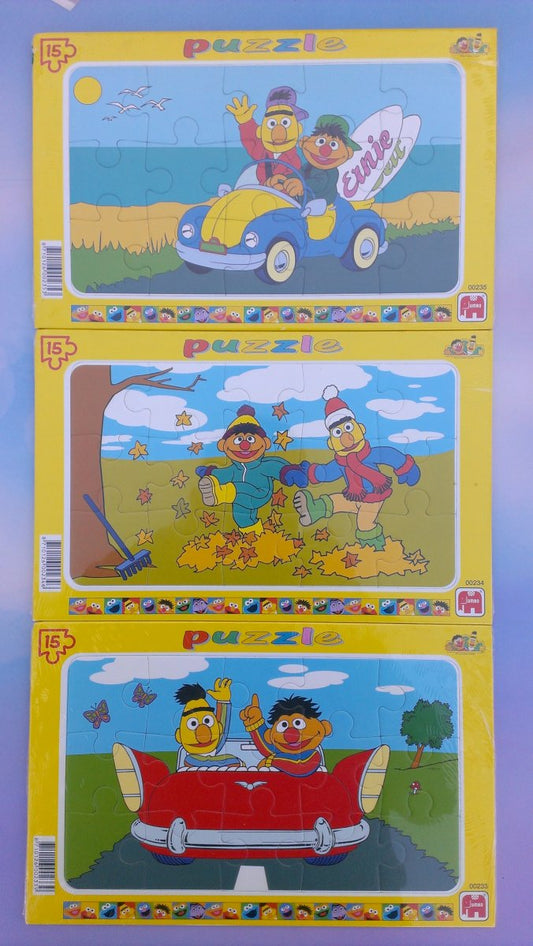 3er Set Rahmenpuzzle Sesamstraße , 10 Teile