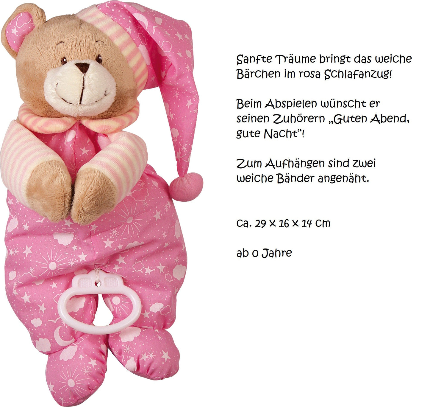 Personalisierbare Windeltorte Schloss Rosa mit Musikspieluhr