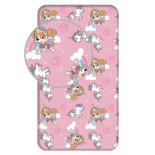 Paw Patrol Spannbettlaken - 90x200 cm Bettbezug Mädchen Matratzenbezug