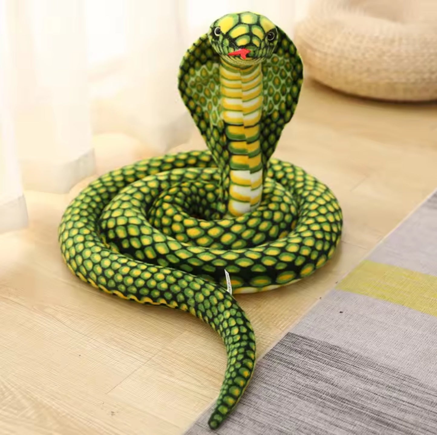 Kobra Schlange Kuscheltier - 70 cm Plüschtier weiches Stofftier