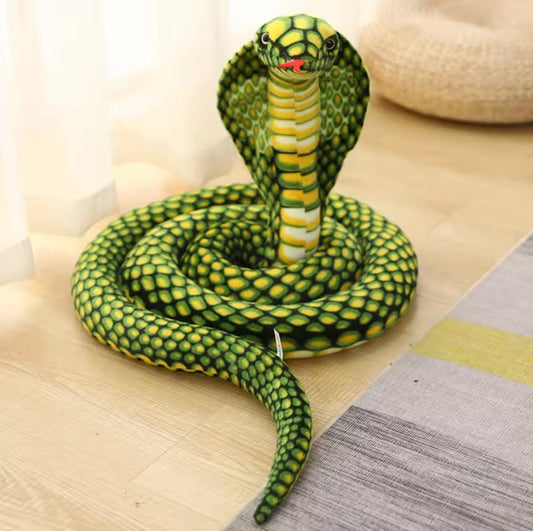 Kobra Schlange Kuscheltier - 70 cm Plüschtier weiches Stofftier