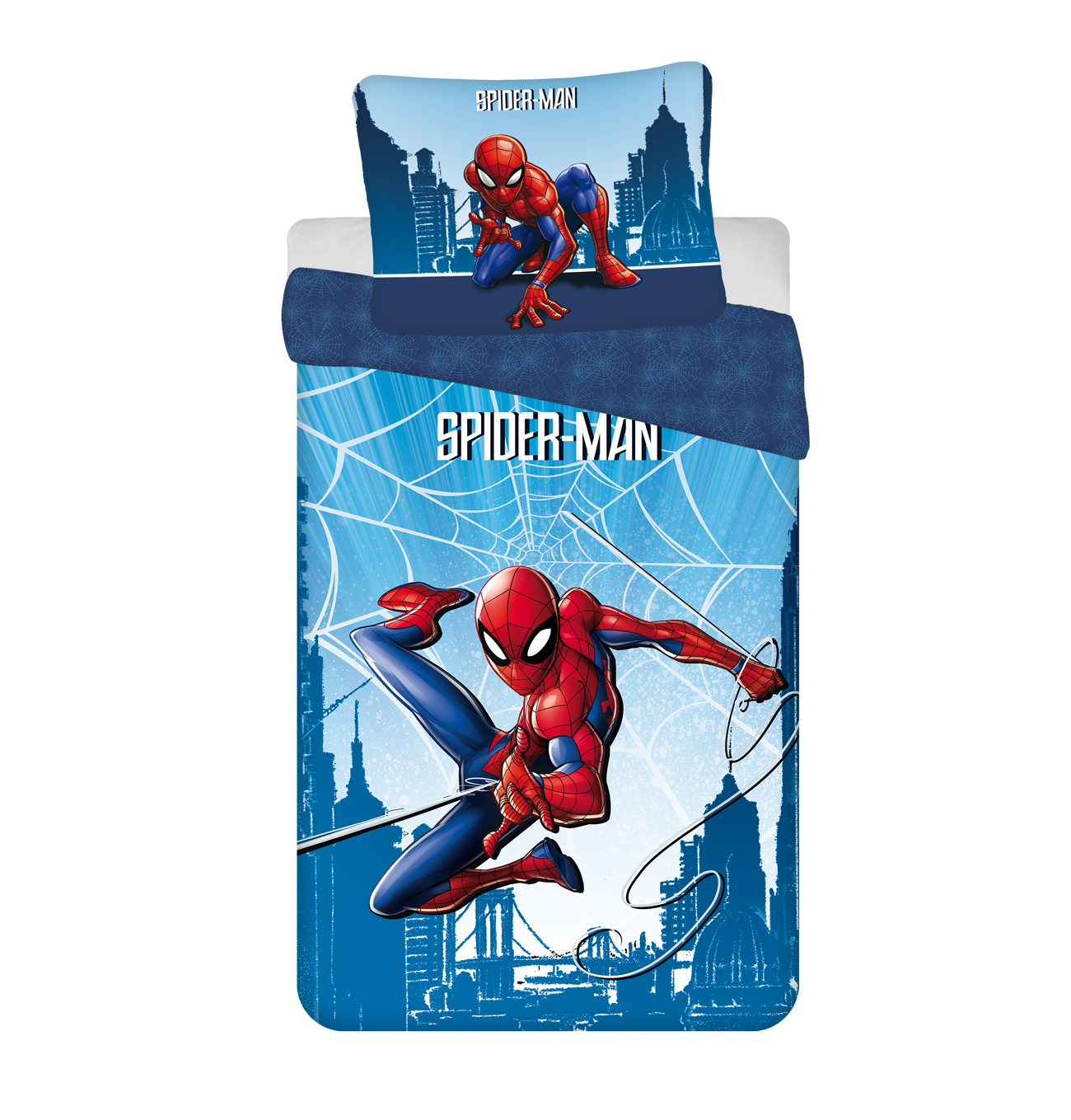 Spiderman Bettwäsche - 140x200 cm weiche Baumwolle Kissen und Decke
