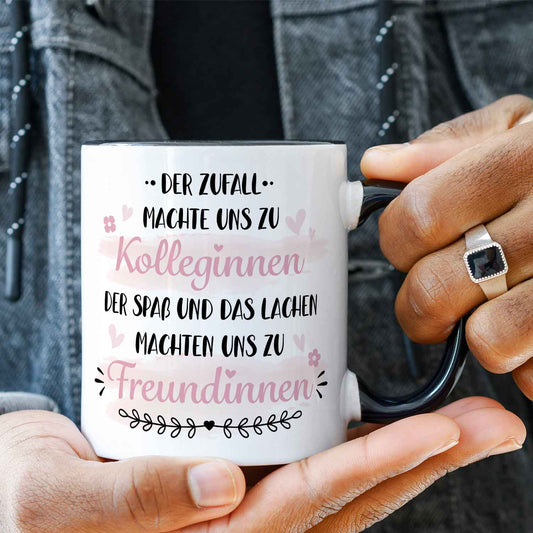 Bedruckte Tasse mit Spruch Der Zufall machte uns zu Kolleginnen