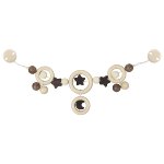 Goki Heimess 733720 - Kinderwagenkette Mond und Sterne Holzspielzeug