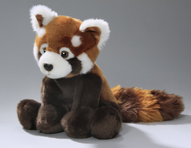 Plüsch Katzenbär, Roter Panda sitzend ca. 37 cm mit Schwanz