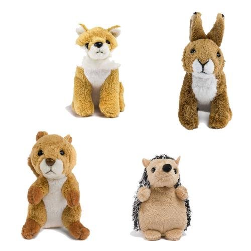 4er Set WWF Plüschtiersortiment Waldtiere 10 cm