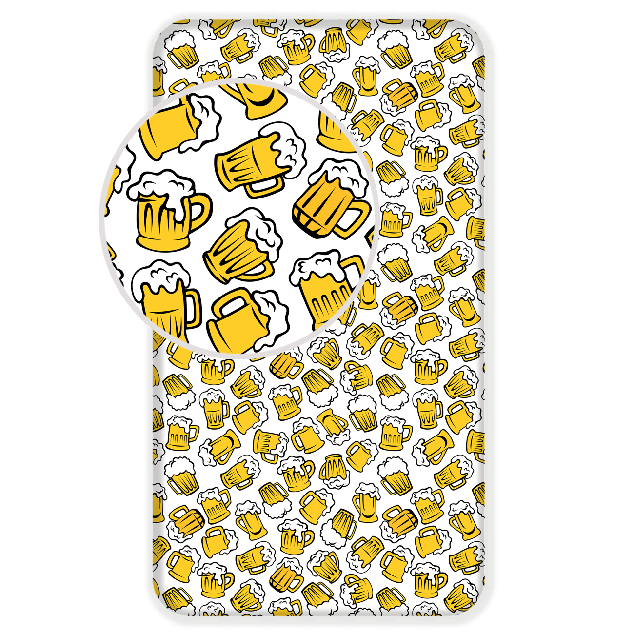 Bier Spannbettlaken - 90x200 cm Bettbezug Einzelbett Matratzenbezug