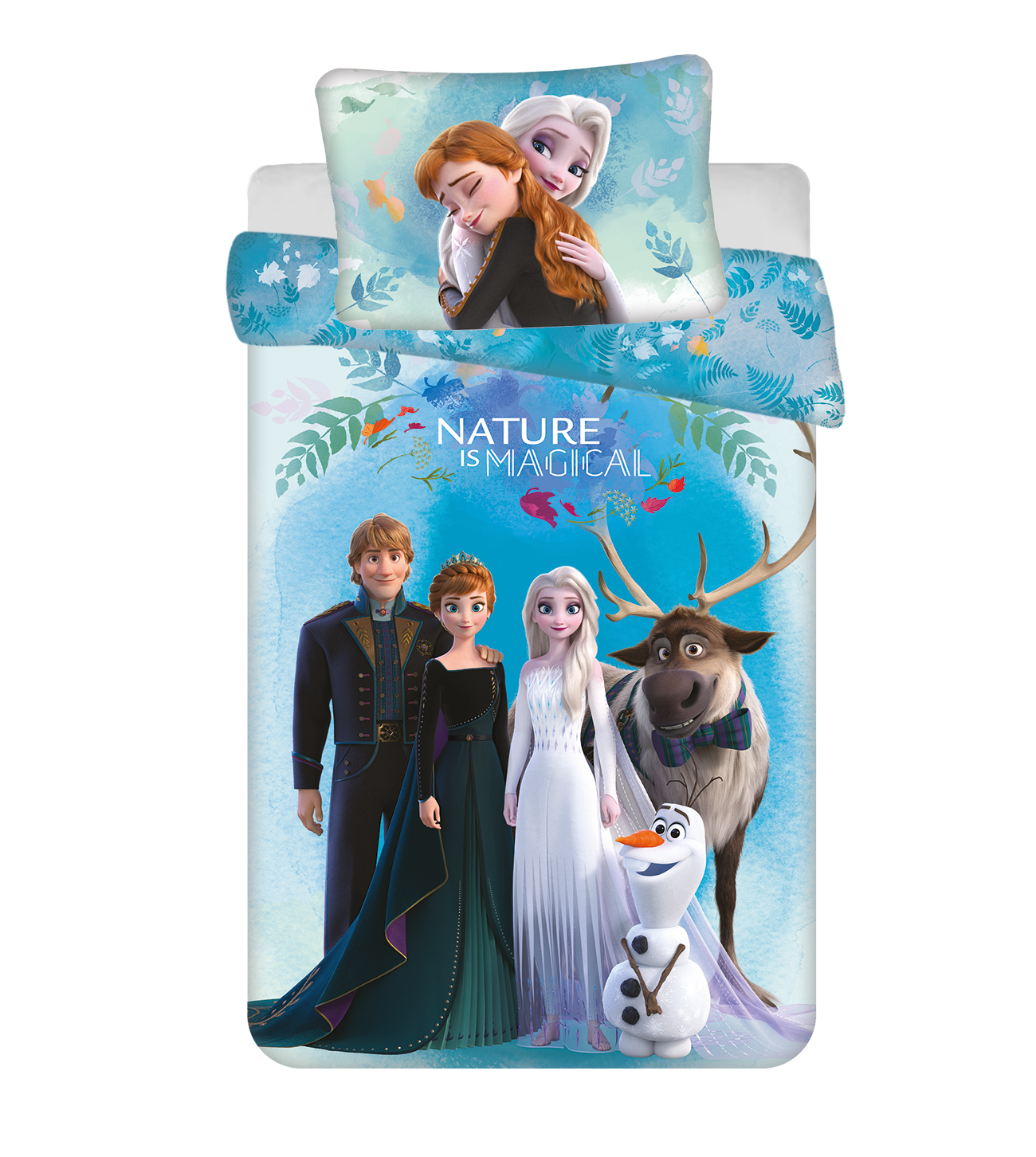 Frozen Kinder-Bettwäsche 100 x 135 cm - weiche Baumwolle