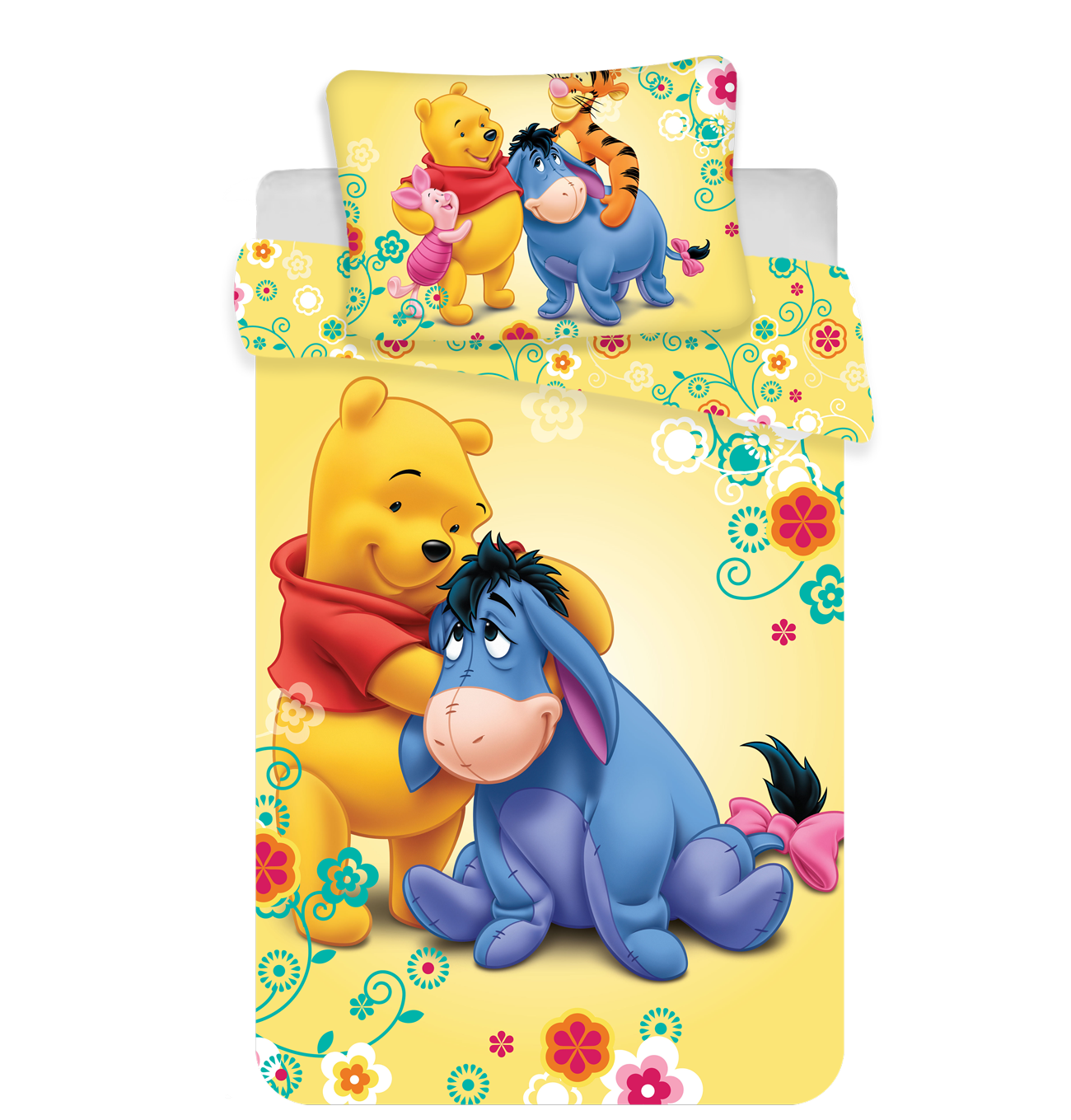 Winnie Puuh Kinder-Bettwäsche 100 x 135 cm - weiche Baumwolle