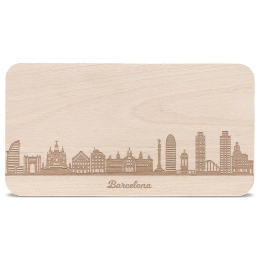 Frühstücksbrettchen Skyline Barcelona
