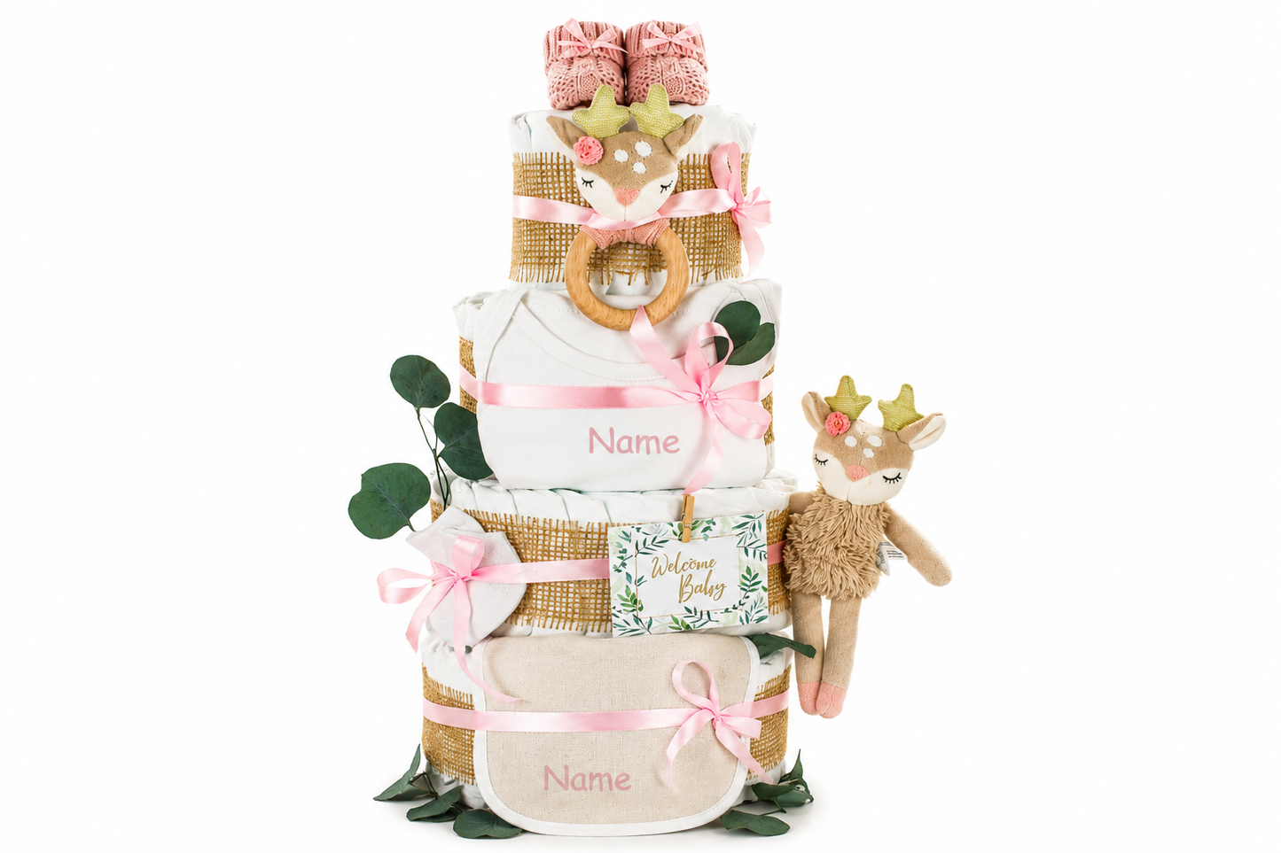 Windeltorte Reh Ella Rosa
