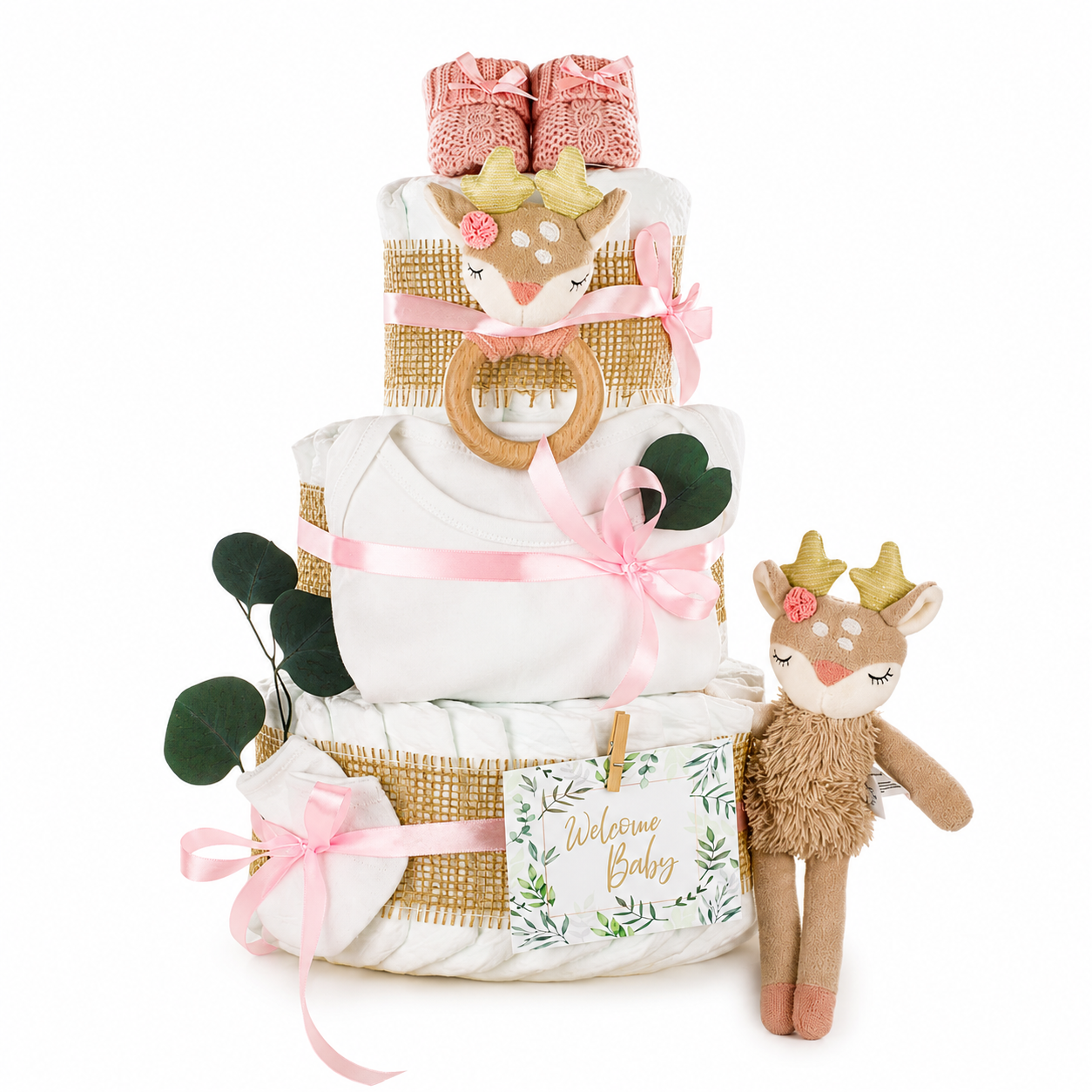 Windeltorte Reh Ella Rosa